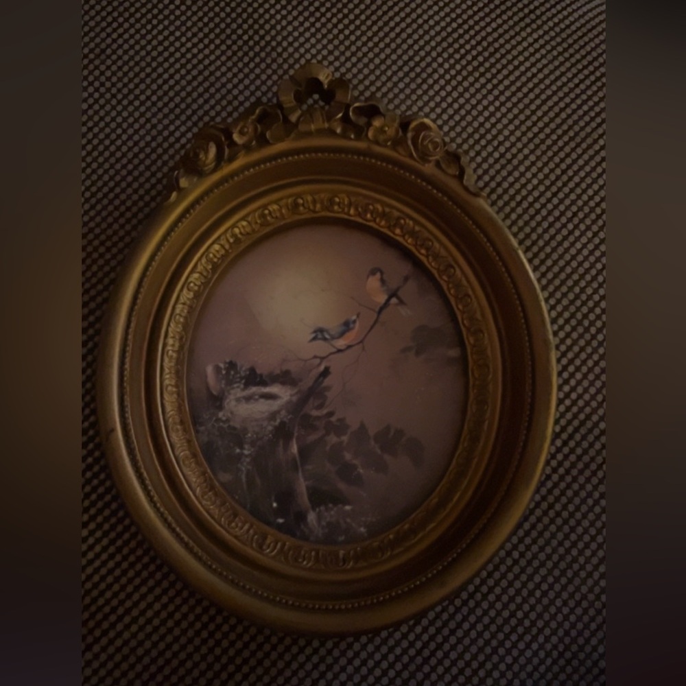 Ornate Gold Framed Bird Art